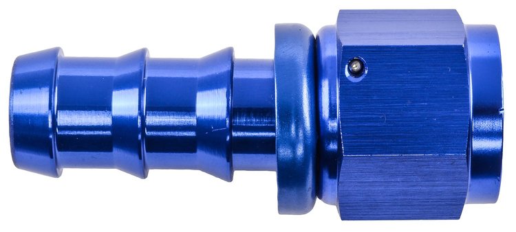 AN Straight Push-Loc Hose End [-10 AN Female Swivel to Push-Loc Hose, Blue]