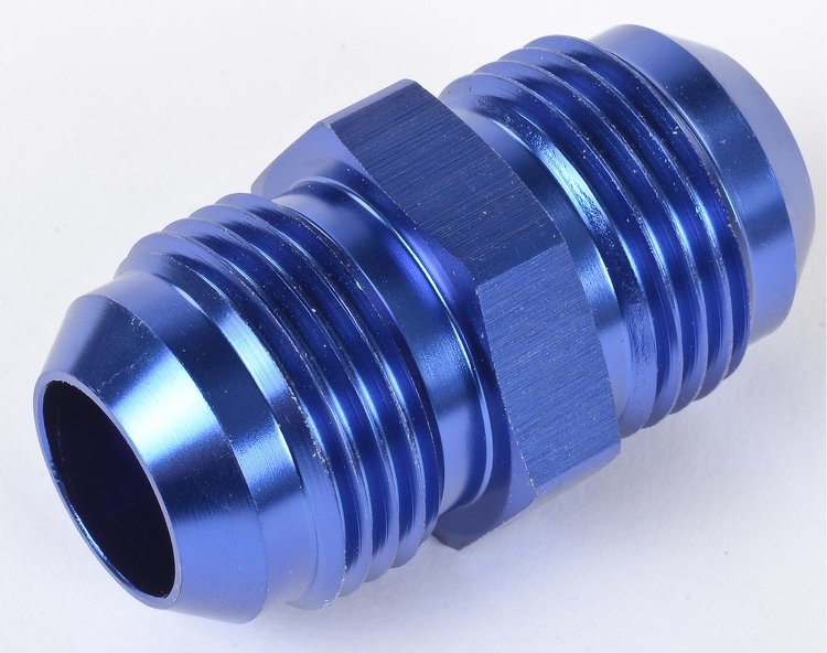 AN to AN Straight Union Fitting [-12 AN to -12 AN, Blue]