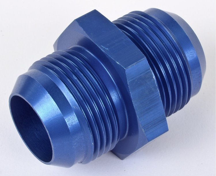 AN to AN Straight Union Fitting [-16 AN to -16 AN, Blue]
