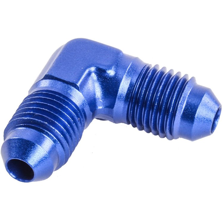 AN to AN 90-Degree Union Fitting [-4 AN to -4 AN, Blue]