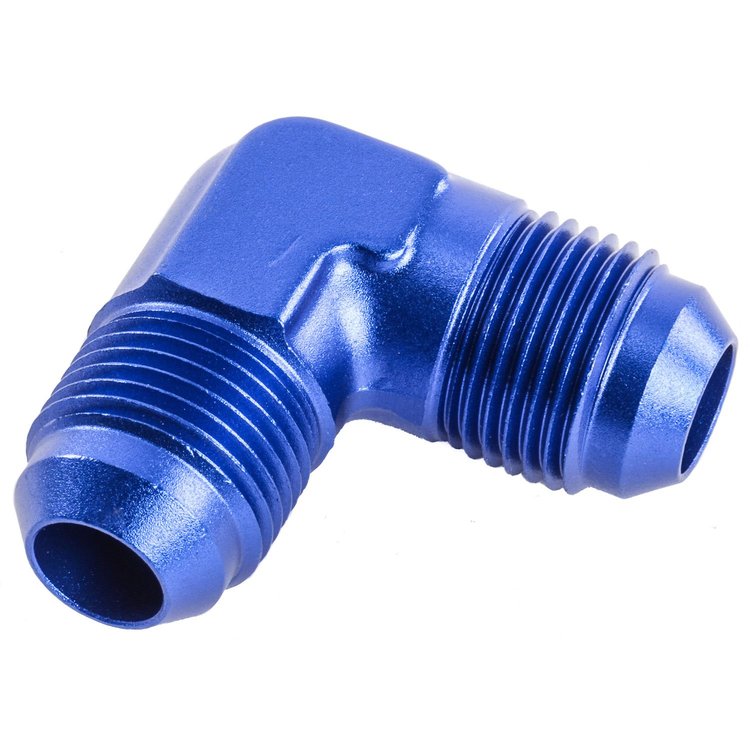AN to AN 90-Degree Union Fitting [-8 AN to -8 AN, Blue]