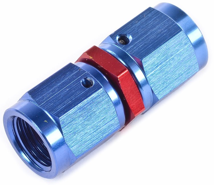 Blue/Red -4AN Swivel Coupler