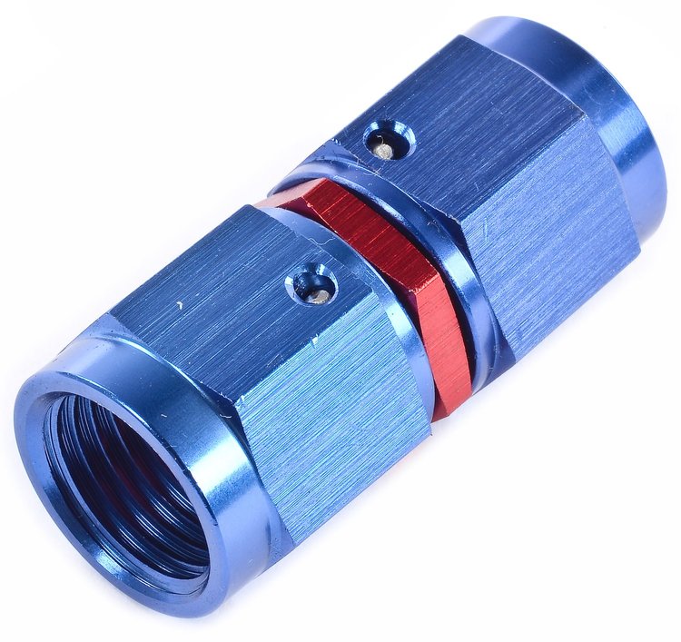 Blue/Red -6AN Swivel Coupler