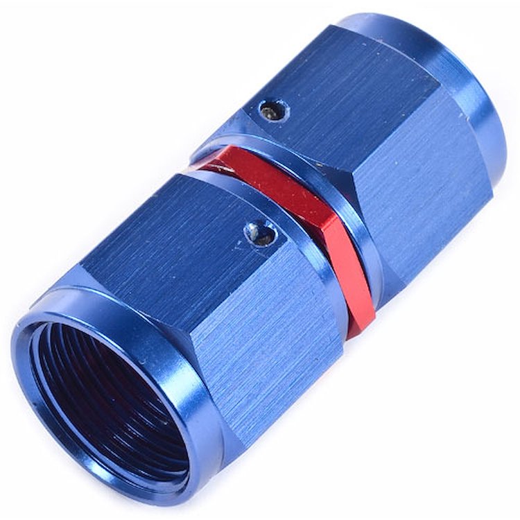 Blue/Red -8AN Swivel Coupler
