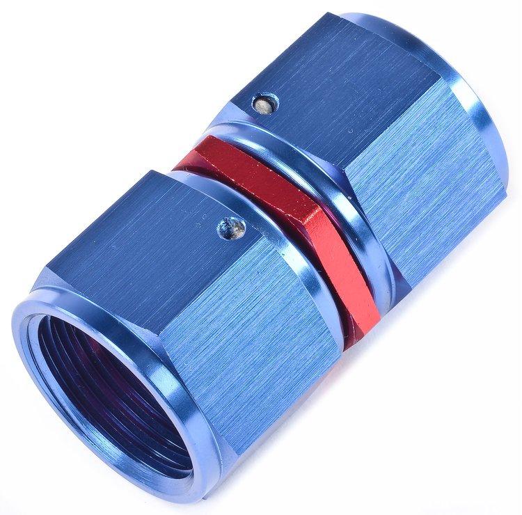 Blue/Red -12AN Swivel Coupler