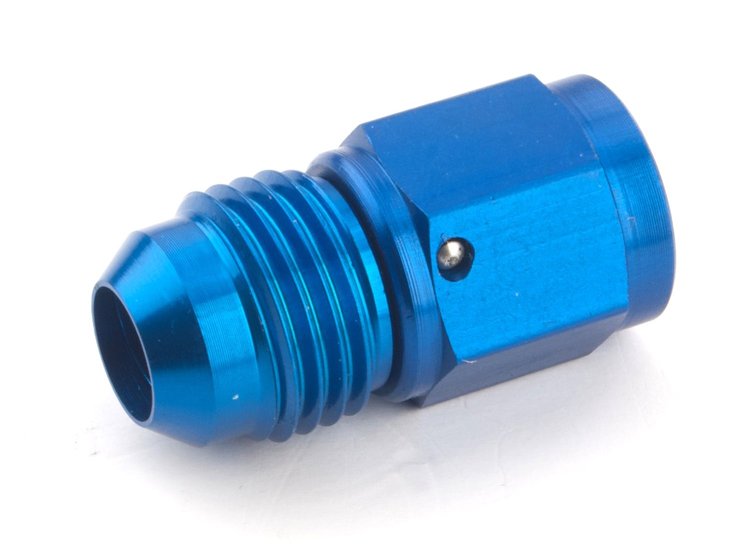 AN Female Swivel to Male Expander Fitting [-4 AN Female to -6 AN Male, Blue]