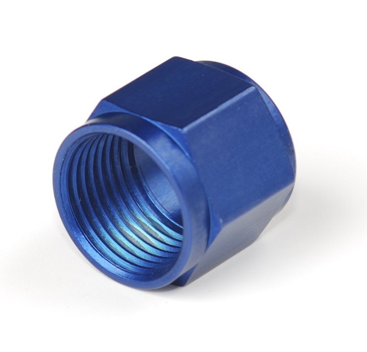 Tube Nut, Blue Anodized Aluminum [-10 AN]