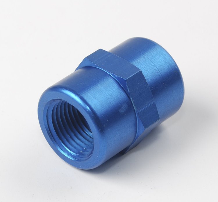 NPT to NPT Union Fitting [1/2 in. NPT Female to 1/2 in. NPT Female, Blue]