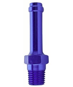 NPT to Hose Barb Fitting, Straight [3/8 in. NPT Male to 3/8 in. I.D. Hose, Blue]
