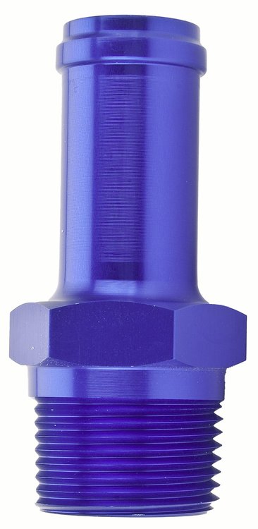 NPT to Hose Barb Fitting, Straight [3/4 in. NPT Male to 3/4 in. I.D. Hose, Blue]
