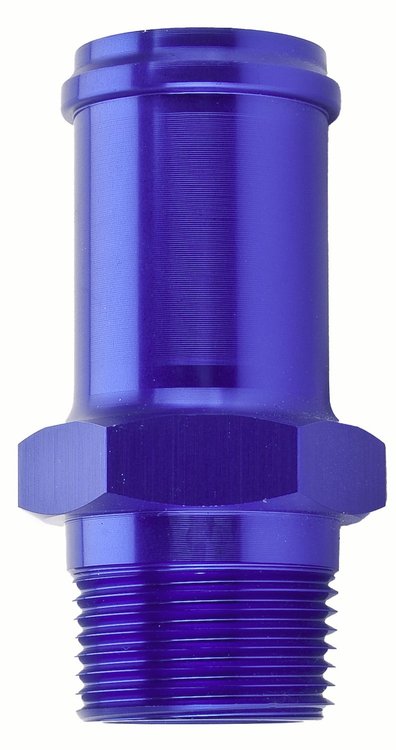 NPT to Hose Barb Fitting, Straight [3/4 in. NPT Male to 1 in. I.D. Hose, Blue]