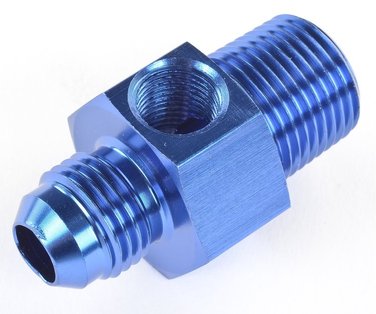 Fuel Pressure Adapter Fitting -6AN Male to 3/8" NPT