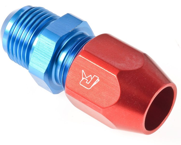 -10 AN Male to 5/8 in.Tube Fitting Blue/Red