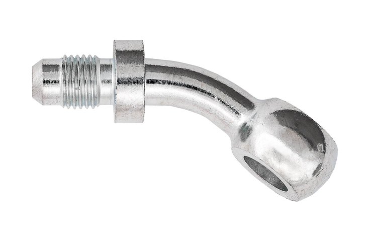AN 40-Degree Banjo Adapter Fitting [-3 AN x 3/8 in. or 10 mm I.D.]