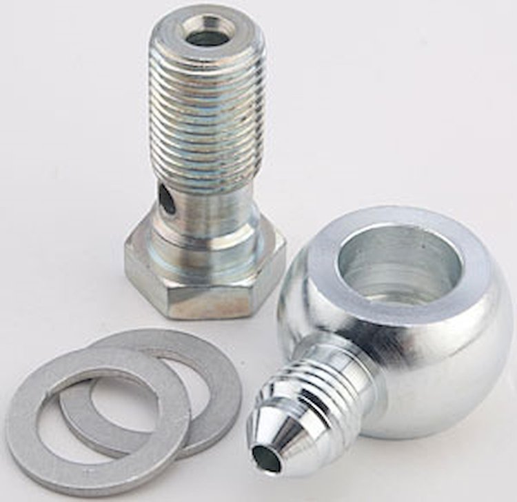 AN Banjo Adapter Fitting, Bolt & Crush Washer Kit [-3 AN x 7/16 in.-24]