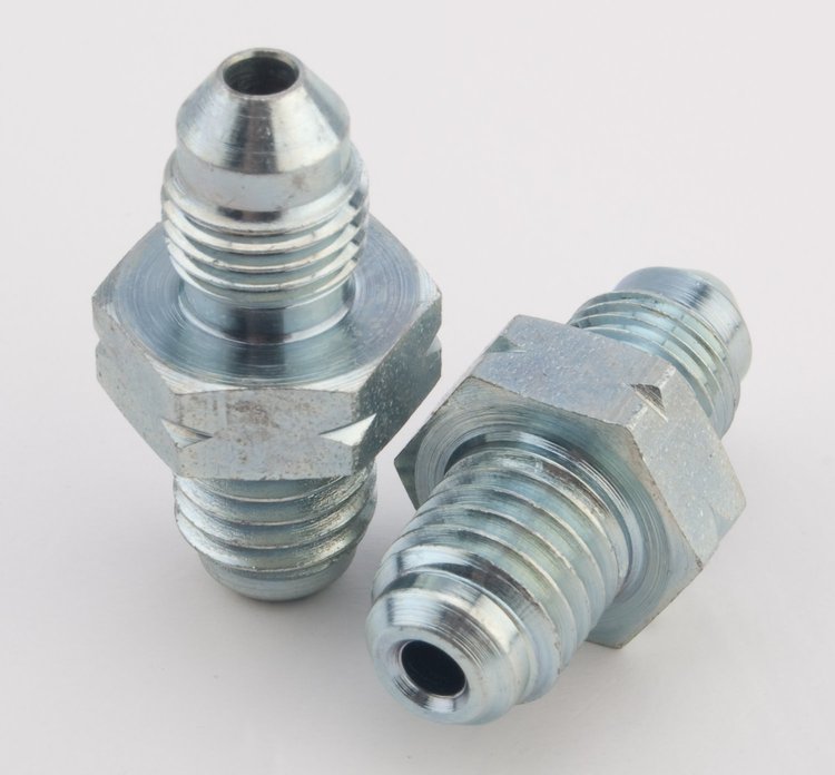 AN to Bubble Flare Male Caliper Fittings [-3 AN Male to 10 mm x 1.5 Male Bubble Flare]
