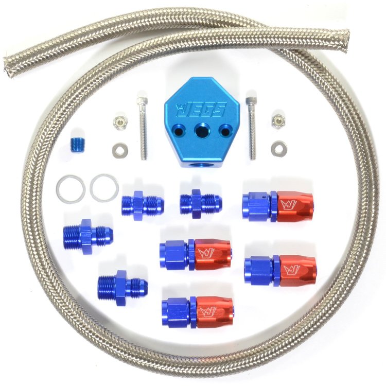 Tunnel Ram Fuel Line Kit Fits with Two Single-Feed Carburetors