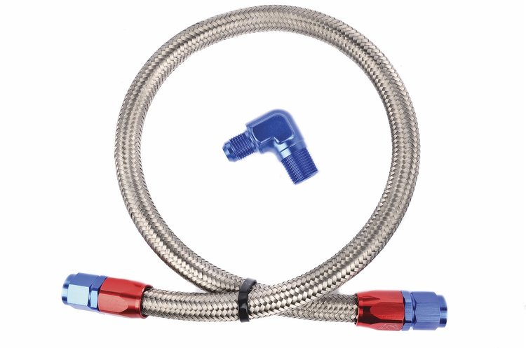 -6 AN Carburetor to Mechanical Fuel Pump Line Kit