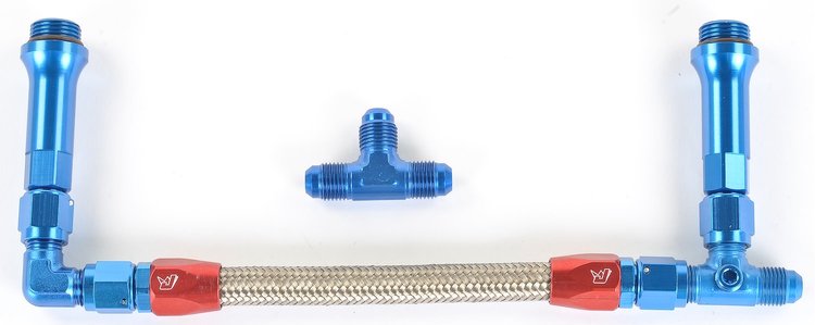 Dual Feed Fuel Line (Fuel Log) Kit for Holley Ultra HP Aluminum 4150 Carburetors [-6 AN]