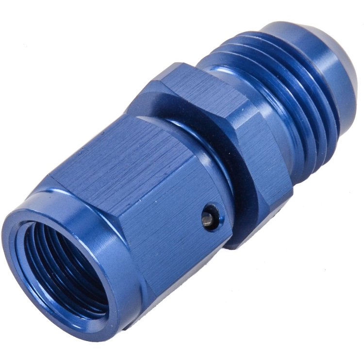 AN Female Swivel to Male Expander Fitting [-4 AN Female to -6 AN Male, Blue Hard Anodized]