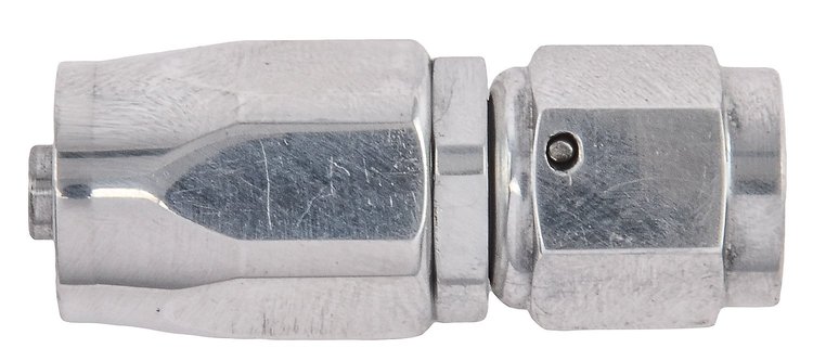 Polished Straight Hose End -4AN