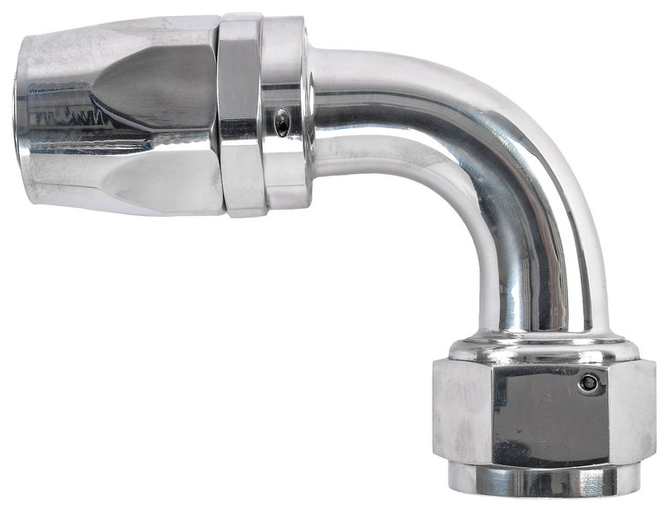 Polished 90° Swivel Hose End -16AN