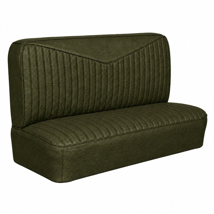 Bench Seat Upholstery for 1955 (2nd Series)-1959 Chevrolet/GMC Trucks, w/V-Insert & Vertical Pleats [Green]