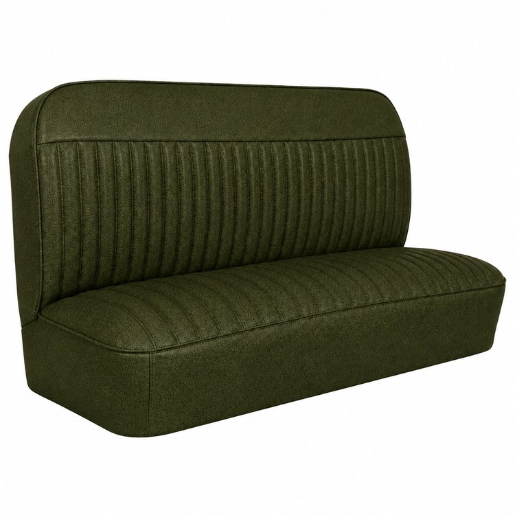 Bench Seat Upholstery for 1955 (2nd Series)-1959 Chevrolet/GMC Trucks, w/Horizontal Insert & Vertical Pleats [Green]
