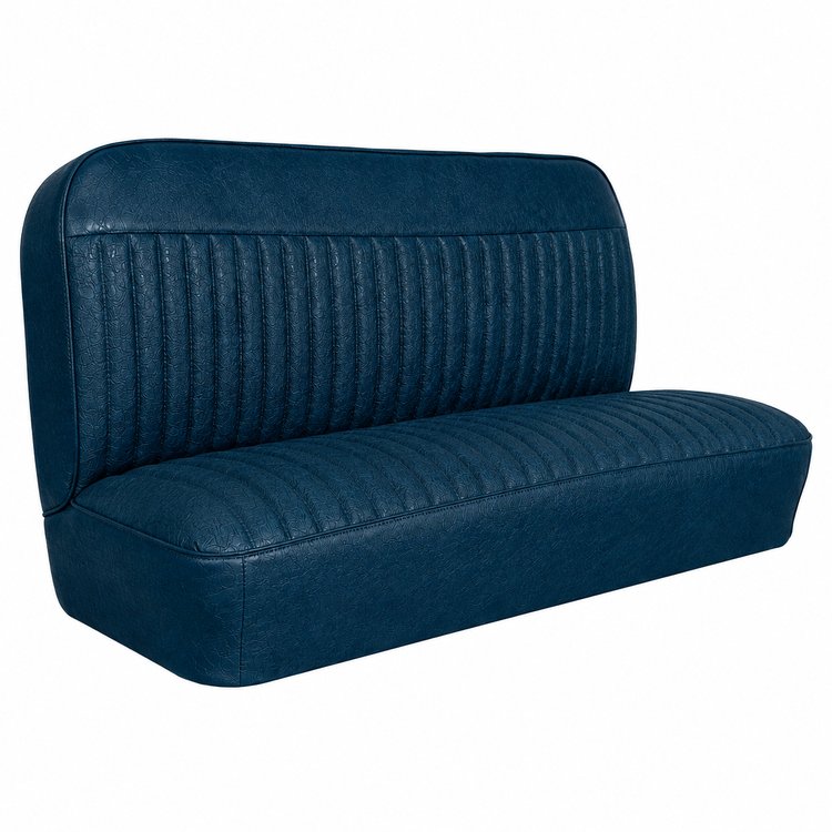 Bench Seat Upholstery for 1955 (2nd Series)-1959 Chevrolet/GMC Trucks, w/Horizontal Insert & Vertical Pleats [Dark Blue]