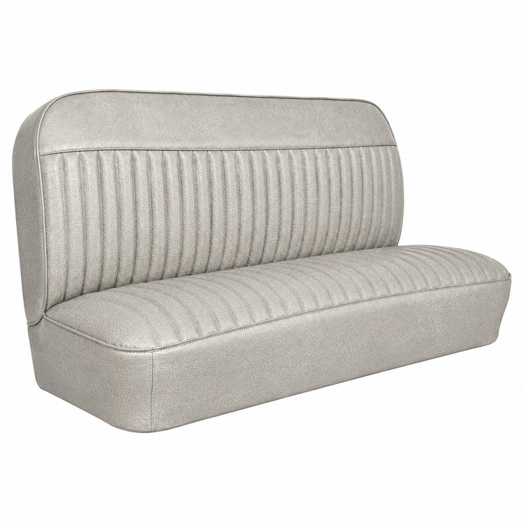 Bench Seat Upholstery for 1955 (2nd Series)-1959 Chevrolet/GMC Trucks, w/Horizontal Insert & Vertical Pleats [Fawn]
