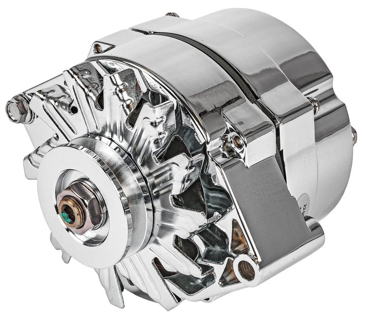 1-Wire GM Alternator 100 AMP Output V-Belt Pulley [Chrome Plated Finish]