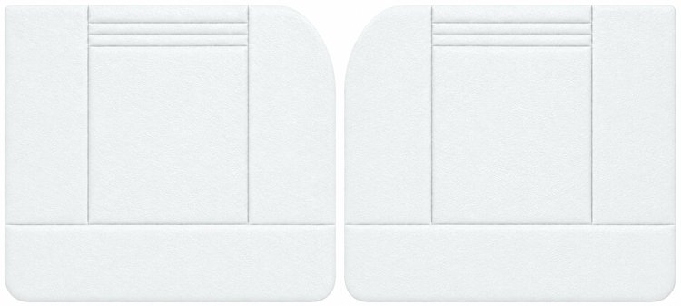 Front Door Panel Set for 1955 (2nd Series)-1959 Chevy/GMC Trucks, w/Wide Center Insert [Seville Vinyl, White]