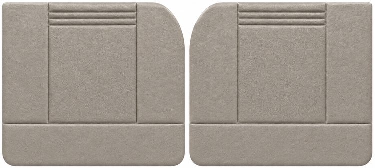 Front Door Panel Set for 1955 (2nd Series)-1959 Chevy/GMC Trucks, w/Wide Center Insert [Seville Vinyl, Champagne]