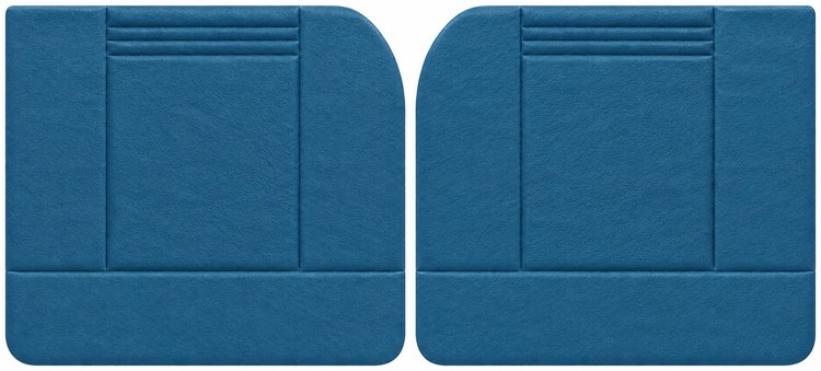 Front Door Panel Set for 1955 (2nd Series)-1959 Chevy/GMC Trucks, w/Wide Center Insert [Seville Vinyl, Blue]