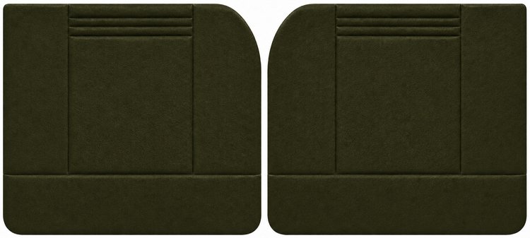 Front Door Panel Set for 1955 (2nd Series)-1959 Chevy/GMC Trucks, w/Wide Center Insert [Seville Vinyl, Green]