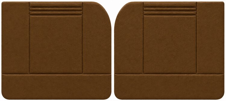 Front Door Panel Set for 1955 (2nd Series)-1959 Chevy/GMC Trucks, w/Wide Center Insert [Seville Vinyl, Saddle]