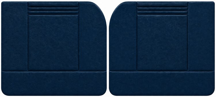 Front Door Panel Set for 1955 (2nd Series)-1959 Chevy/GMC Trucks, w/Wide Center Insert [Seville Vinyl, Dark Blue]
