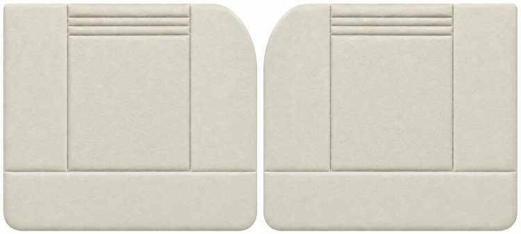 Front Door Panel Set for 1955 (2nd Series)-1959 Chevy/GMC Trucks, w/Wide Center Insert [Seville Vinyl, Fawn]