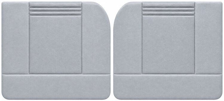 Front Door Panel Set for 1955 (2nd Series)-1959 Chevy/GMC Trucks, w/Wide Center Insert [Seville Vinyl, Silver]