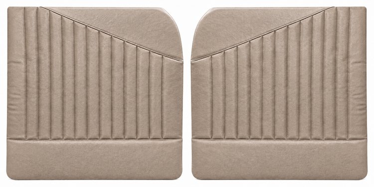 Front Door Panel Set for 1955 (2nd Series)-1959 Chevy/GMC Trucks, w/Vertical Pleats & Diagonal Insert [Seville Vinyl, Champagne]