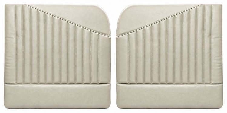 Front Door Panel Set for 1955 (2nd Series)-1959 Chevy/GMC Trucks, w/Vertical Pleats & Diagonal Insert [Seville Vinyl, Fawn]