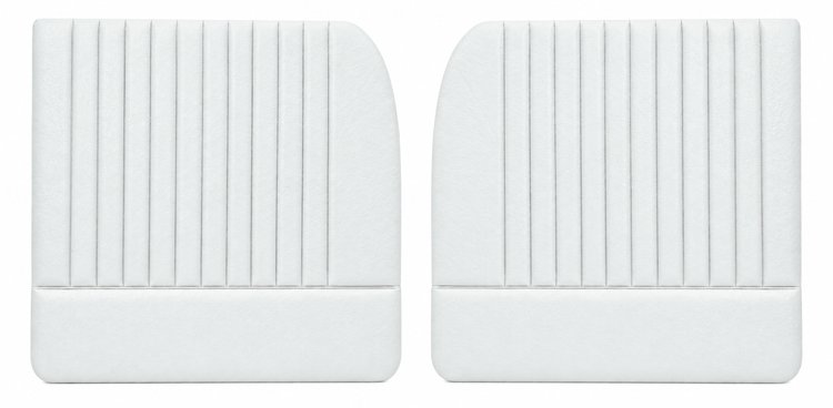 Front Door Panel Set for 1955 (2nd Series)-1959 Chevy/GMC Trucks, w/Vertical Pleats [Seville Vinyl, White]
