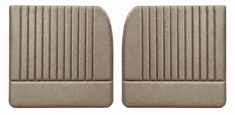 Front Door Panel Set for 1955 (2nd Series)-1959 Chevy/GMC Trucks, w/Vertical Pleats [Seville Vinyl, Champagne]