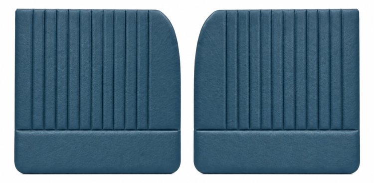 Front Door Panel Set for 1955 (2nd Series)-1959 Chevy/GMC Trucks, w/Vertical Pleats [Seville Vinyl, Blue]