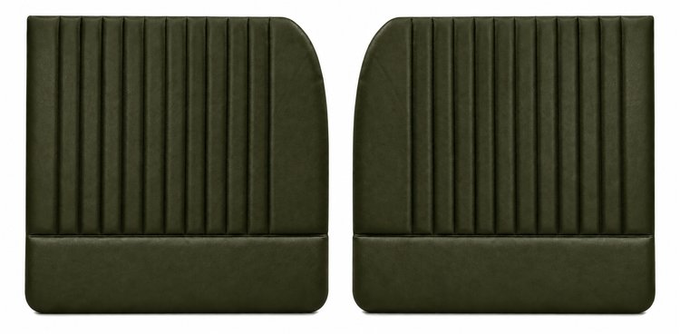 Front Door Panel Set for 1955 (2nd Series)-1959 Chevy/GMC Trucks, w/Vertical Pleats [Seville Vinyl, Green]