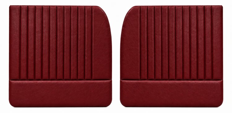 Front Door Panel Set for 1955 (2nd Series)-1959 Chevy/GMC Trucks, w/Vertical Pleats [Seville Vinyl, Red]