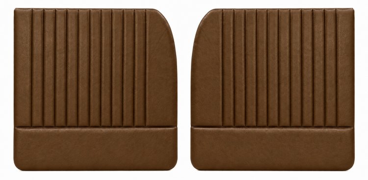 Front Door Panel Set for 1955 (2nd Series)-1959 Chevy/GMC Trucks, w/Vertical Pleats [Seville Vinyl, Saddle]