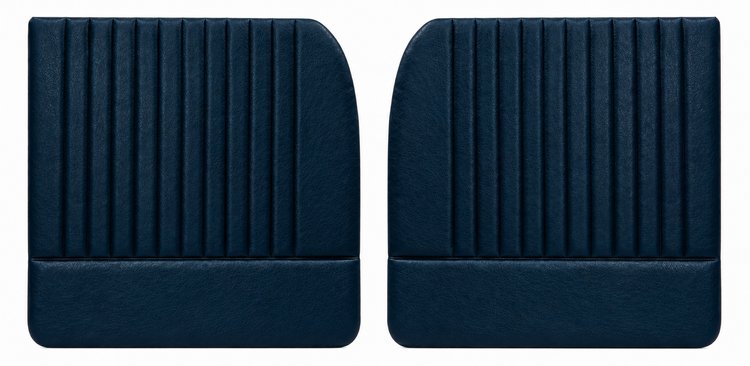 Front Door Panel Set for 1955 (2nd Series)-1959 Chevy/GMC Trucks, w/Vertical Pleats [Seville Vinyl, Dark Blue]