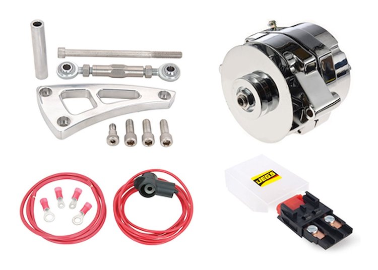 Alternator Kit with Billet Mounting Bracket [1-Wire, GM]