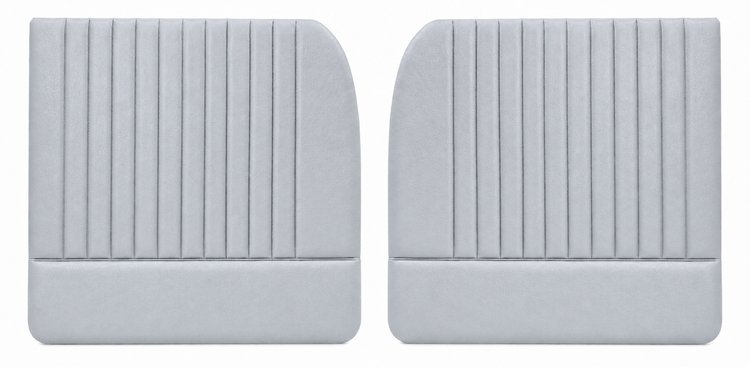 Front Door Panel Set for 1955 (2nd Series)-1959 Chevy/GMC Trucks, w/Vertical Pleats [Seville Vinyl, Silver]